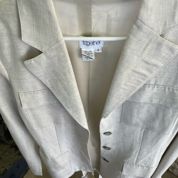 Linen Together duster jacket with belt - Picture 3 of 4